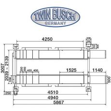 Elevator cu 4 coloane - 4,5 tone - TW 445