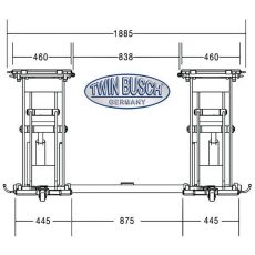 Elevator foarfeca 3 tone MOBIL - inaltime ridicare 100cm - TW S3-10E